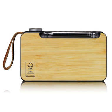 Lenco PDR040BAMBOOBK Radio portable DAB+/ FM avec Bluetooth® Bamboo Black