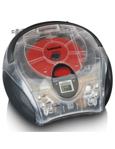 Lenco SCD-24TR Radio FM stéréo portable avec lecteur CD Transparent 2