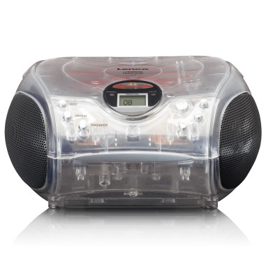 Lenco SCD-24TR Radio FM stéréo portable avec lecteur CD Transparent
