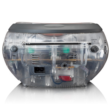 Lenco SCD-24TR Radio FM stéréo portable avec lecteur CD Transparent