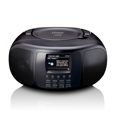 Lenco SCD-6000BK Radio Internet portable avec DAB+/FM. Bluetooth®. lecteur CD et grand écran couleur LCD Noir