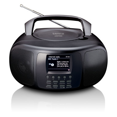 Lenco SCD-6000BK Radio Internet portable avec DAB+/FM. Bluetooth®. lecteur CD et grand écran couleur LCD Noir
