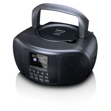 Lenco SCD-6000BK Radio Internet portable avec DAB+/FM. Bluetooth®. lecteur CD et grand écran couleur LCD Noir