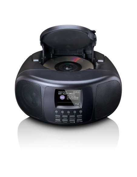 Lenco SCD-6000BK Radio Internet portable avec DAB+/FM. Bluetooth®. lecteur CD et grand écran couleur LCD Noir