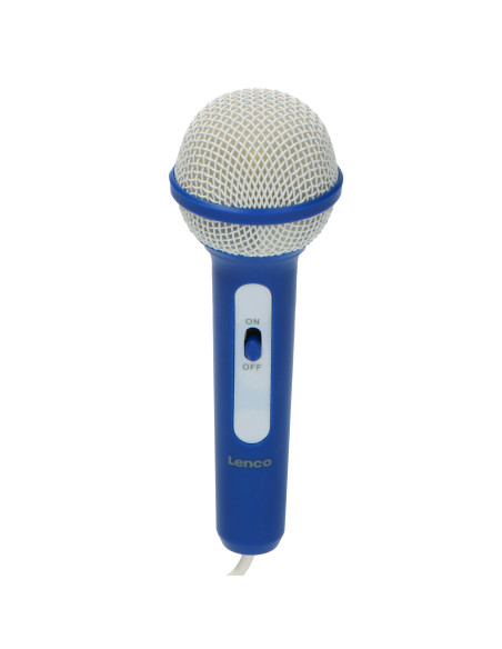 Lenco SCD-650BU Radio FM portable CD/MP3/USB Microphone et effets lumineux Bleu