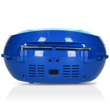 Lenco SCD-650BU Radio FM portable CD/MP3/USB Microphone et effets lumineux Bleu