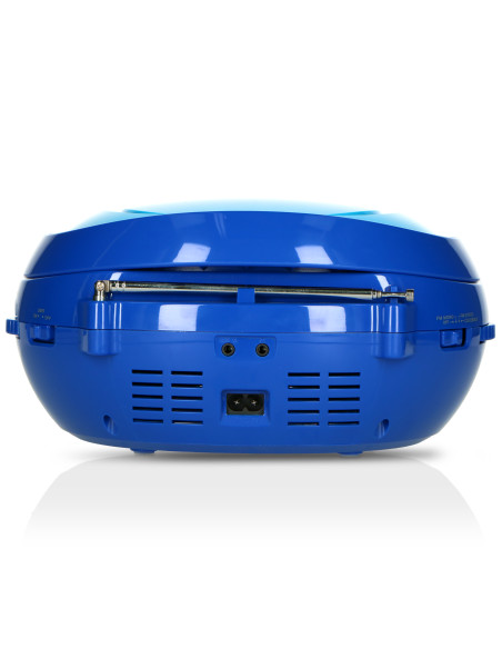 Lenco SCD-650BU Radio FM portable CD/MP3/USB Microphone et effets lumineux Bleu