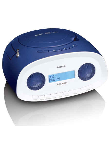 Lenco SCD-69BU Radio portable DAB+/FM avec lecteur CD et USB Bleu