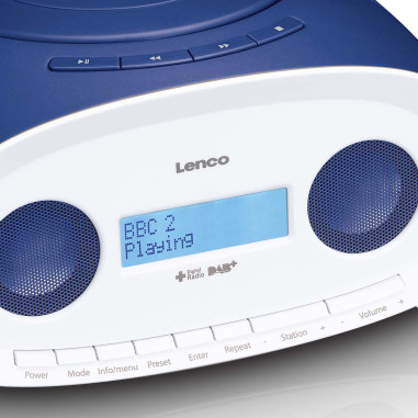 Lenco SCD-69BU Radio portable DAB+/FM avec lecteur CD et USB Bleu