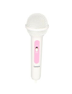 Lenco SCD-650PK Radio FM portable CD/MP3/USB Microphone et effets lumineux Rose 2