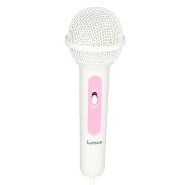 Lenco SCD-650PK Radio FM portable CD/MP3/USB Microphone et effets lumineux Rose