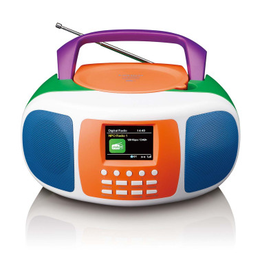 Lenco SCD-861KIDS Radio portable DAB+/FM avec Bluetooth®. lecteur CD et grand écran couleur LCD