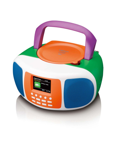 Lenco SCD-861KIDS Radio portable DAB+/FM avec Bluetooth®. lecteur CD et grand écran couleur LCD