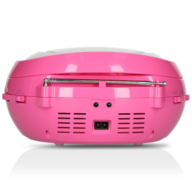 Lenco SCD-650PK Radio FM portable CD/MP3/USB Microphone et effets lumineux Rose