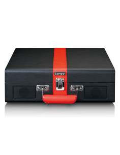 Lenco TT-110BKRD Lecteur de disques avec réception Bluetooth® et haut-parleurs intégrés Noir / Rouge 2