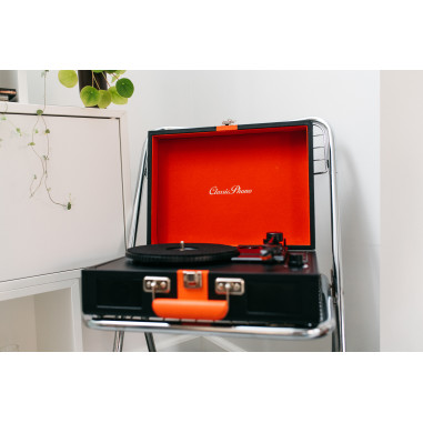 Lenco TT-110BKRD Lecteur de disques avec réception Bluetooth® et haut-parleurs intégrés Noir / Rouge