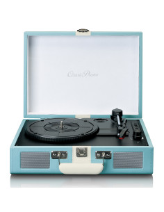Lenco TT-110BUWH Lecteur de disques avec réception Bluetooth® et haut-parleurs intégrés Bleu / Blanc