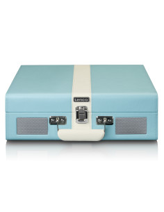 Lenco TT-110BUWH Lecteur de disques avec réception Bluetooth® et haut-parleurs intégrés Bleu / Blanc 2
