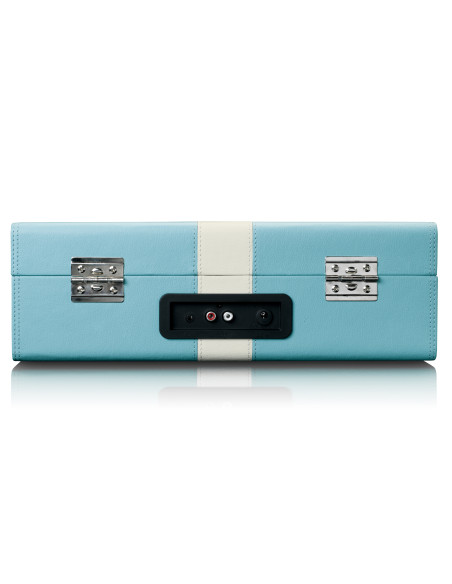Lenco TT-110BUWH Lecteur de disques avec réception Bluetooth® et haut-parleurs intégrés Bleu / Blanc