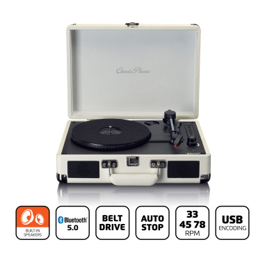 Lenco TT-115CR Lecteur de disques Bluetooth® avec haut-parleurs intégrés Cream