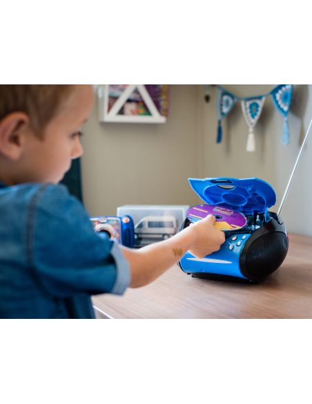 Lenco SCD-24 BLUE/BL Radio FM portable avec CD Bleu / Noir