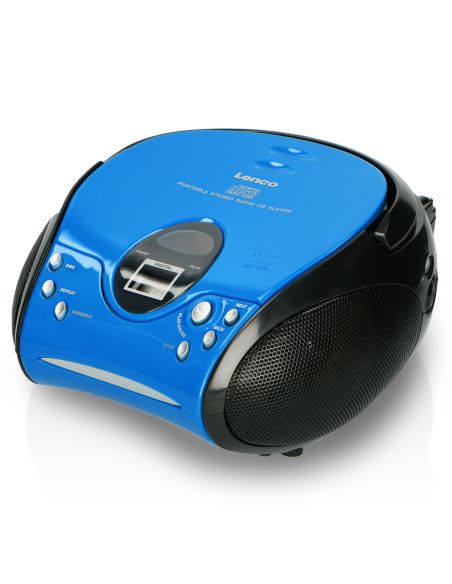 Lenco SCD-24 BLUE/BL Radio FM portable avec CD Bleu / Noir