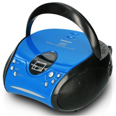 Lenco SCD-24 BLUE/BL Radio FM portable avec CD Bleu / Noir