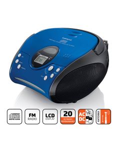 Lenco SCD-24 BLUE/BL Radio FM portable avec CD Bleu / Noir
