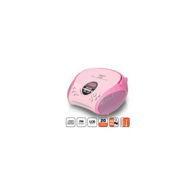 Lenco SCD-24 PINK Radio FM portable avec CD Rose
