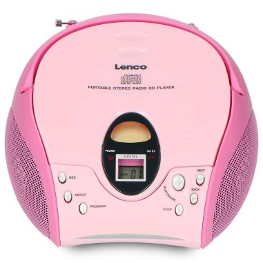 Lenco SCD-24 PINK Radio FM portable avec CD Rose