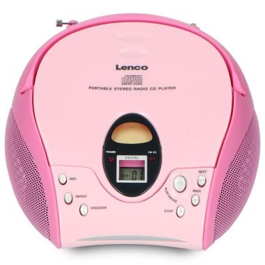 Lenco SCD-24 PINK Radio FM portable avec CD Rose