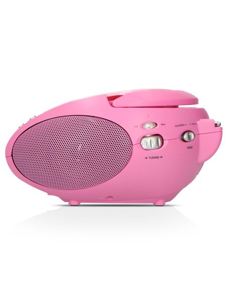 Lenco SCD-24 PINK Radio FM portable avec CD Rose