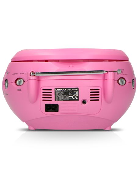 Lenco SCD-24 PINK Radio FM portable avec CD Rose