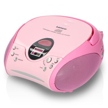 Lenco SCD-24 PINK Radio FM portable avec CD Rose