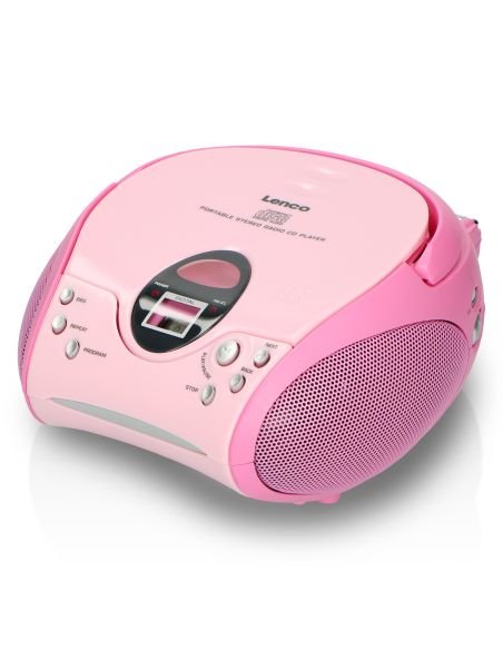Lenco SCD-24 PINK Radio FM portable avec CD Rose