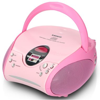 Lenco SCD-24 PINK Radio FM portable avec CD Rose
