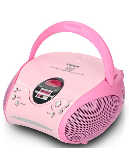 Lenco SCD-24 PINK Radio FM portable avec CD Rose