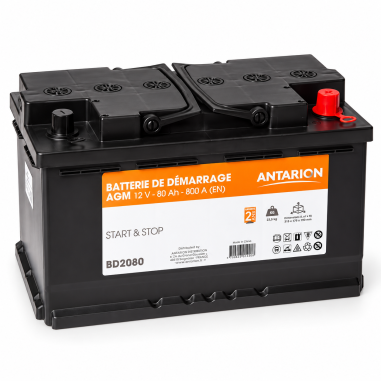 Batterie de démarrage AGM 80Ah ANTARION