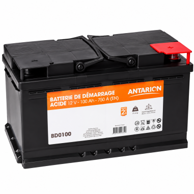 Batterie de démarrage ACIDE 100Ah ANTARION